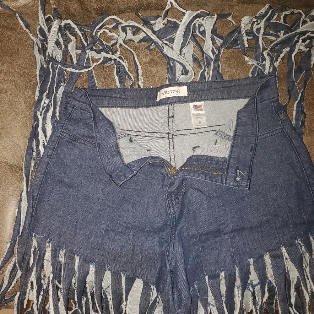 Shredded Dark Denim Jeans